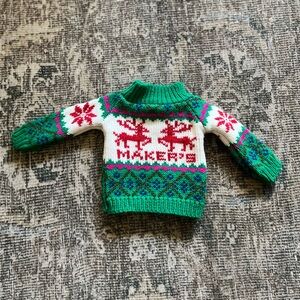 Maker's Mark BOTTLE SWEATER Mini WINTER KNIT Miniature